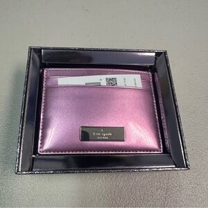 Kate Spade Metallic Purple Card Holder